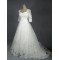 A-line Half Sleeves Lace Bridal Wedding Dresses WD010602