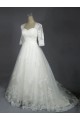 A-line Half Sleeves Lace Bridal Wedding Dresses WD010602