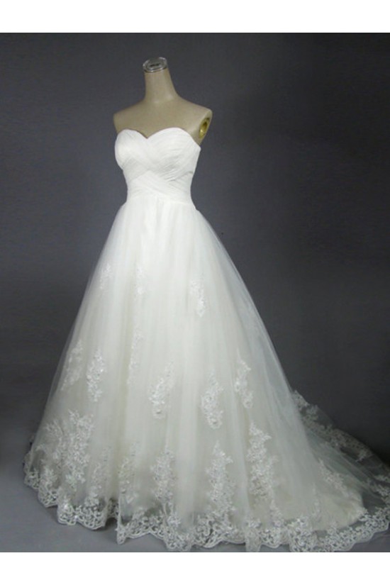 A-line Sweetheart Lace Bridal Wedding Dresses WD010603