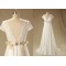 A-line Short Sleeves Chiffon and Lace Bridal Wedding Dresses WD010608