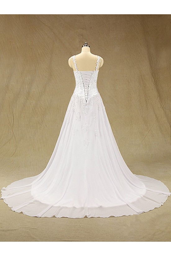 A-line Straps Lace and Chiffon Bridal Wedding Dresses WD010610 A-line Straps Lace and Chiffon Bridal Wedding Dresses WD010610