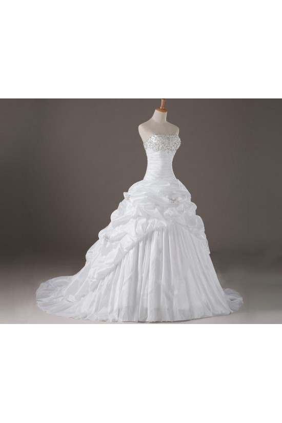 Ball Gown Strapless Beaded Bridal Wedding Dresses WD010616 Ball Gown Strapless Beaded Bridal Wedding Dresses WD010616