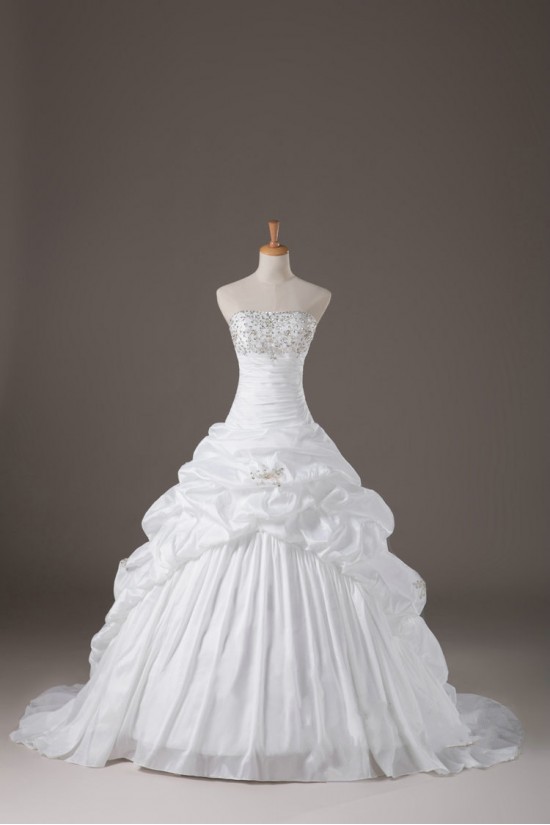 Ball Gown Strapless Beaded Bridal Wedding Dresses WD010616 Ball Gown Strapless Beaded Bridal Wedding Dresses WD010616