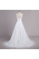 A-line V-neck Beaded Lace Bridal Wedding Dresses WD010617