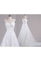 A-line V-neck Beaded Lace Bridal Wedding Dresses WD010617