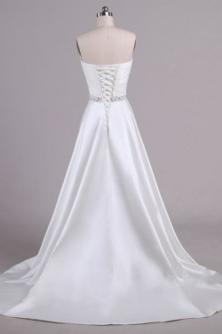A-line Sweetheart Beaded Bridal Wedding Dresses WD010618