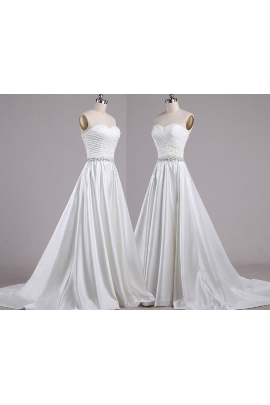 A-line Sweetheart Beaded Bridal Wedding Dresses WD010618 A-line Sweetheart Beaded Bridal Wedding Dresses WD010618
