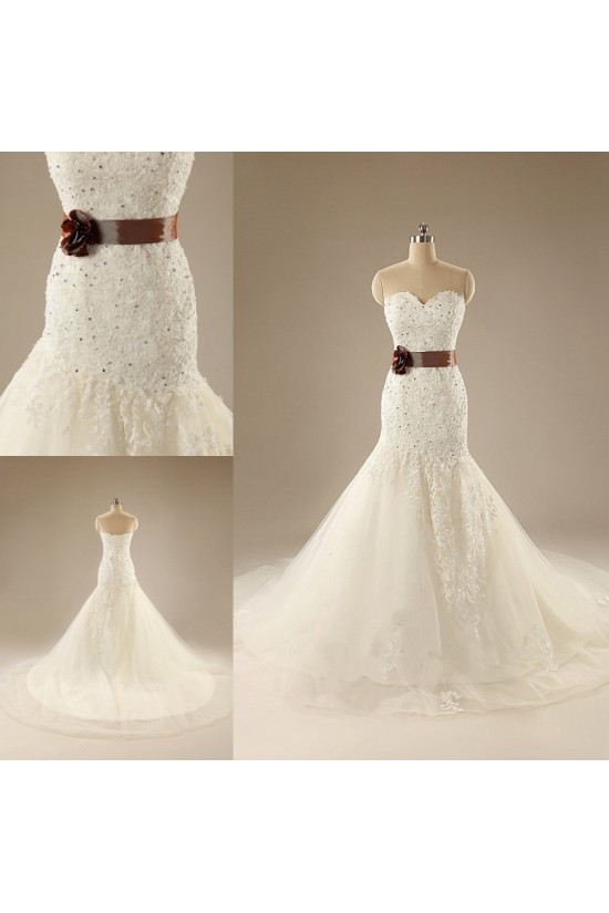 Trumpet/Mermaid Sweetheart Lace Bridal Wedding Dresses WD010619 Trumpet/Mermaid Sweetheart Lace Bridal Wedding Dresses WD010619
