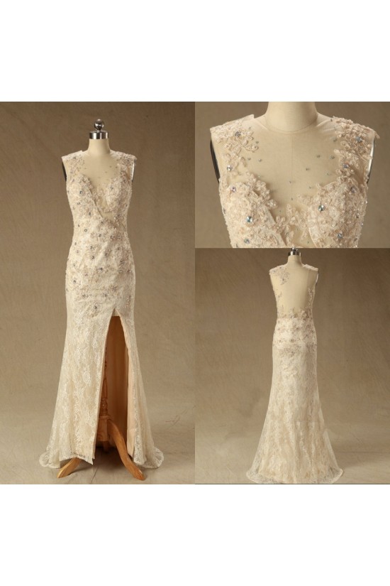 Trumpet/Mermaid Beaded Lace Bridal Wedding Dresses WD010620