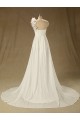 A-line One Shoulder Chiffon Bridal Wedding Dresses WD010622