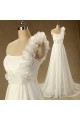 A-line One Shoulder Chiffon Bridal Wedding Dresses WD010622