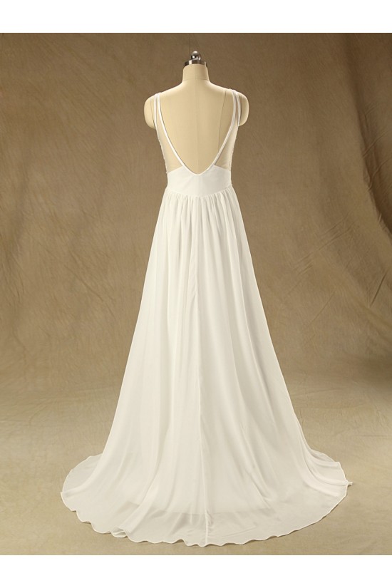 A-line Straps Lace and Chiffon Bridal Wedding Dresses WD010623 A-line Straps Lace and Chiffon Bridal Wedding Dresses WD010623