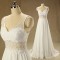 A-line Straps Lace and Chiffon Bridal Wedding Dresses WD010623