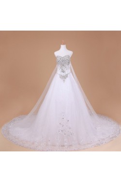 A-line Sweetheart Beaded Bridal Wedding Dresses WD010626