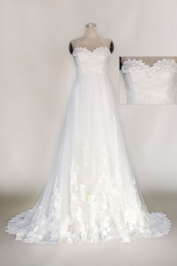 A-line Sweetheart Lace Bridal Wedding Dresses WD010630