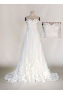 A-line Sweetheart Lace Bridal Wedding Dresses WD010630