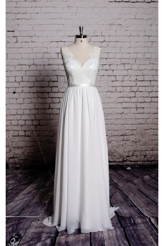 A-line Straps Lace and Chiffon Bridal Wedding Dresses WD010631 A-line Straps Lace and Chiffon Bridal Wedding Dresses WD010631