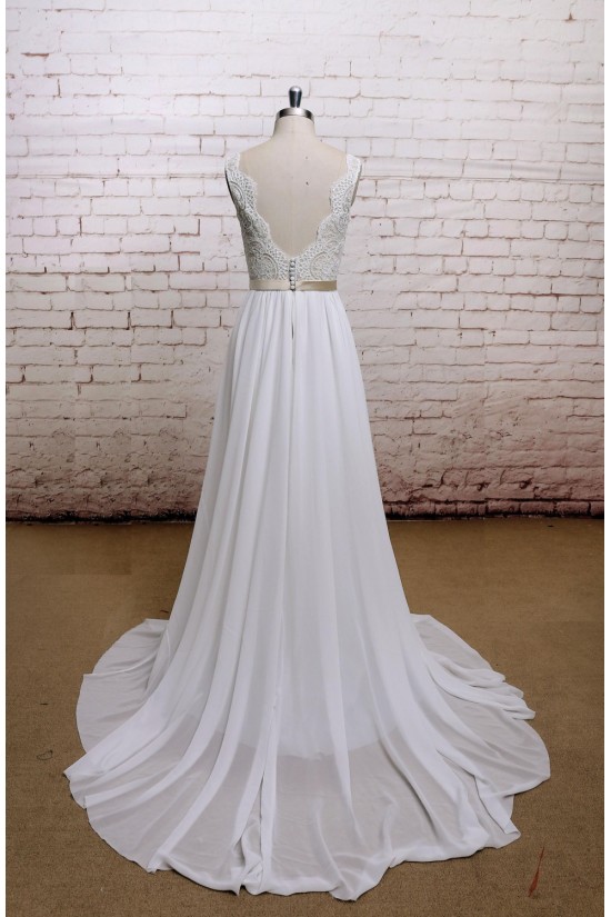 A-line Straps Lace and Chiffon Bridal Wedding Dresses WD010632 A-line Straps Lace and Chiffon Bridal Wedding Dresses WD010632