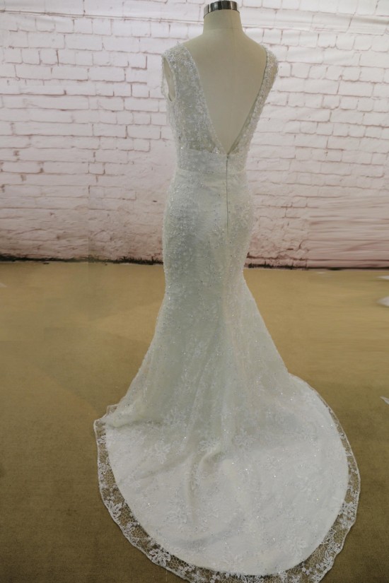 Trumpet/Mermaid Beaded Lace Bridal Wedding Dresses WD010635 Trumpet/Mermaid Beaded Lace Bridal Wedding Dresses WD010635