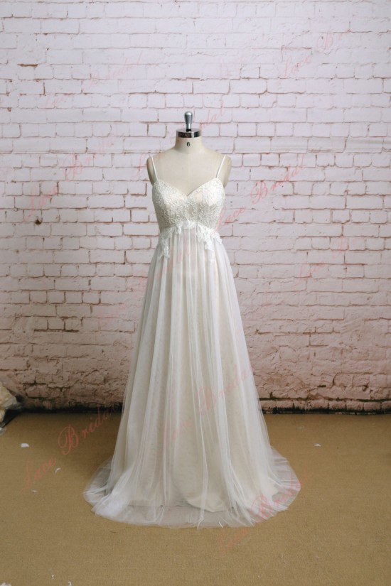 A-line Spaghetti Strap Lace Bridal Wedding Dresses WD010636 A-line Spaghetti Strap Lace Bridal Wedding Dresses WD010636