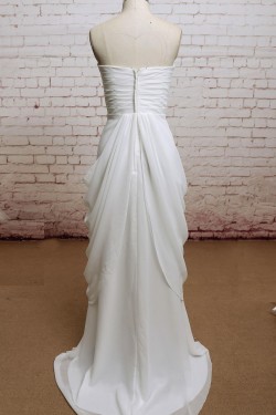 Sheath/Column Sweetheart Chiffon Bridal Wedding Dresses WD010638