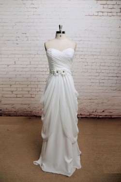 Sheath/Column Sweetheart Chiffon Bridal Wedding Dresses WD010638