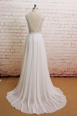 A-line Lace and Chiffon Bridal Wedding Dresses WD010640