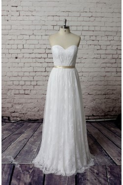 A-line Sweetheart Lace Bridal Wedding Dresses WD010642