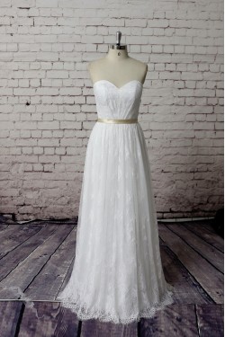 A-line Sweetheart Lace Bridal Wedding Dresses WD010642