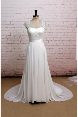 A-line Sweetheart Lace and Chiffon Bridal Wedding Dresses WD010644