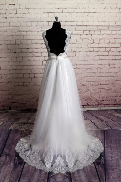 A-line Straps Lace Bridal Wedding Dresses WD010646