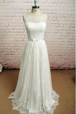 A-line Lace Bridal Wedding Dresses WD010647