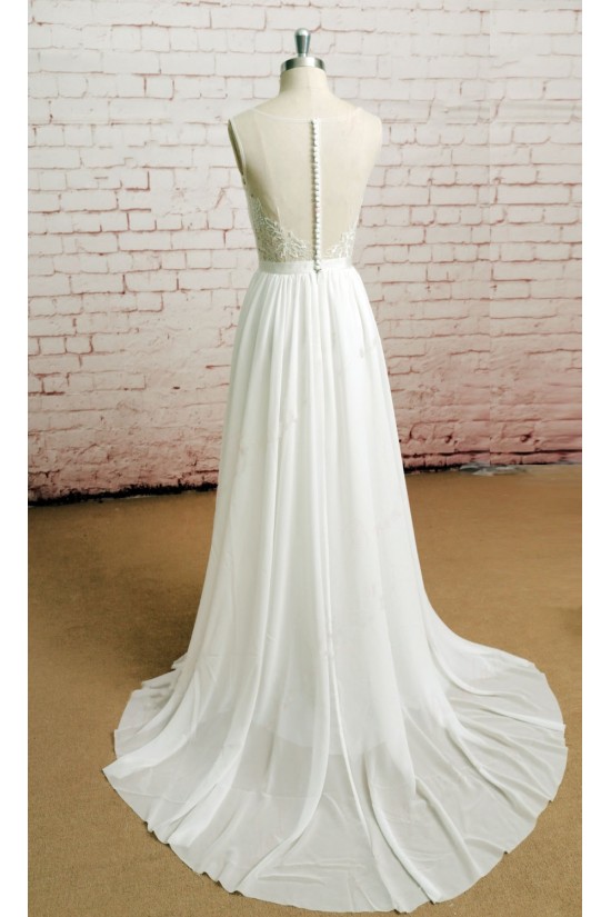 A-line Chiffon and Lace Bridal Wedding Dresses WD010650 A-line Chiffon and Lace Bridal Wedding Dresses WD010650