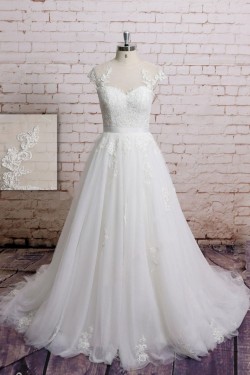 A-line Lace Bridal Wedding Dresses WD010651