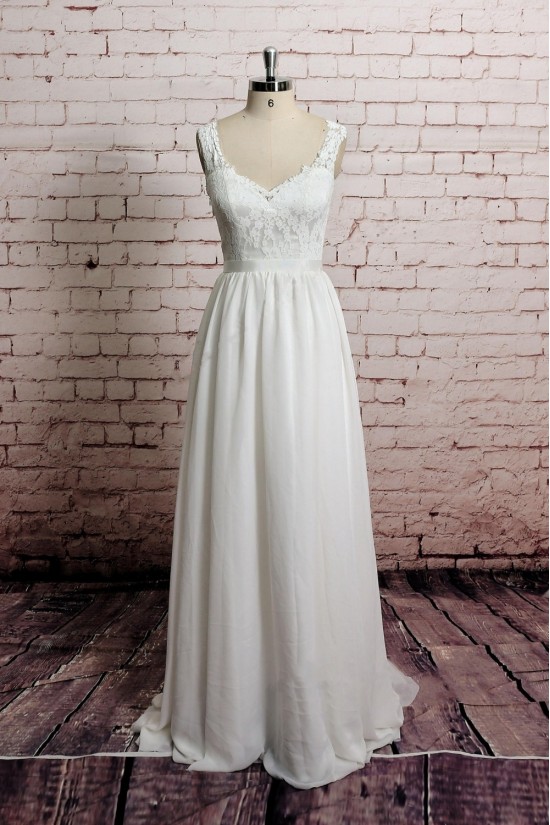 A-line Lace Straps Sleeveless Bridal Wedding Dresses WD010653 A-line Lace Straps Sleeveless Bridal Wedding Dresses WD010653