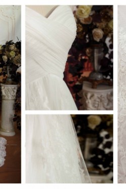 A-line Sweetheart Lace Bridal Wedding Dresses WD010658