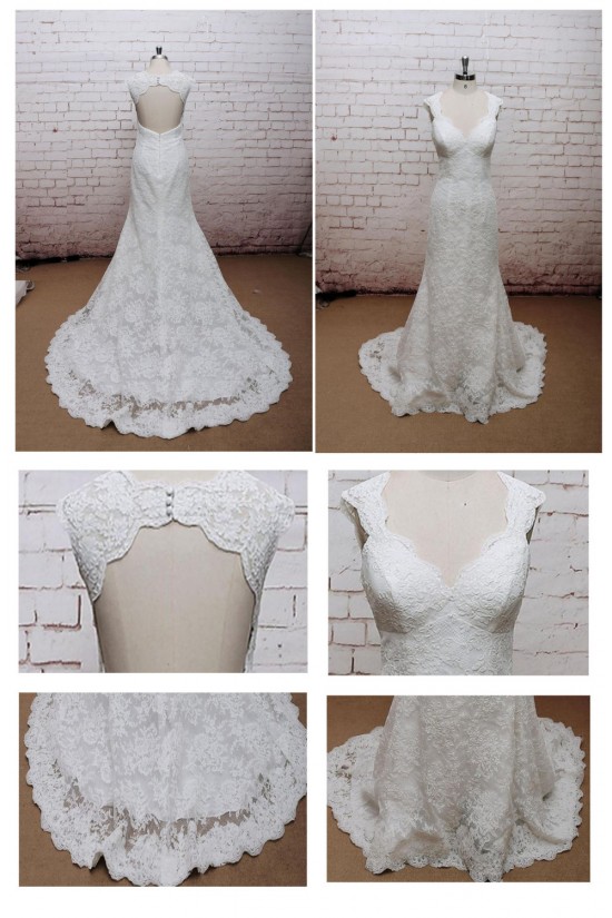 Trumpet/Mermaid V-neck Lace Bridal Wedding Dresses WD010659 Trumpet/Mermaid V-neck Lace Bridal Wedding Dresses WD010659