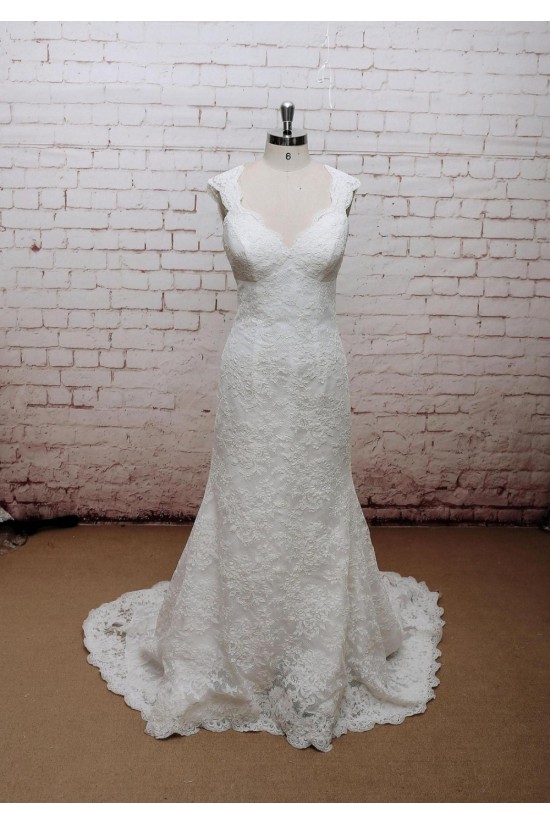 Trumpet/Mermaid V-neck Lace Bridal Wedding Dresses WD010659 Trumpet/Mermaid V-neck Lace Bridal Wedding Dresses WD010659