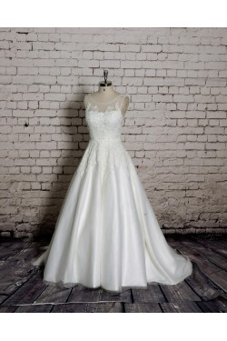 A-line Lace Bridal Wedding Dresses WD010660