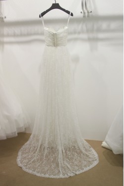 Sheath/Column Sweetheart Lace Bridal Wedding Dresses WD010661