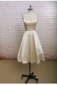 A-line Sweetheart Short Satin Bridal Wedding Dresses WD010663