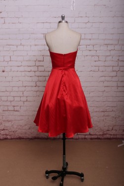 A-line Sweetheart Short Satin Bridal Wedding Dresses WD010664