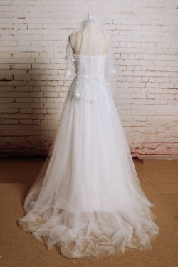 A-line Sweetheart Lace and Tulle Bridal Wedding Dresses WD010666
