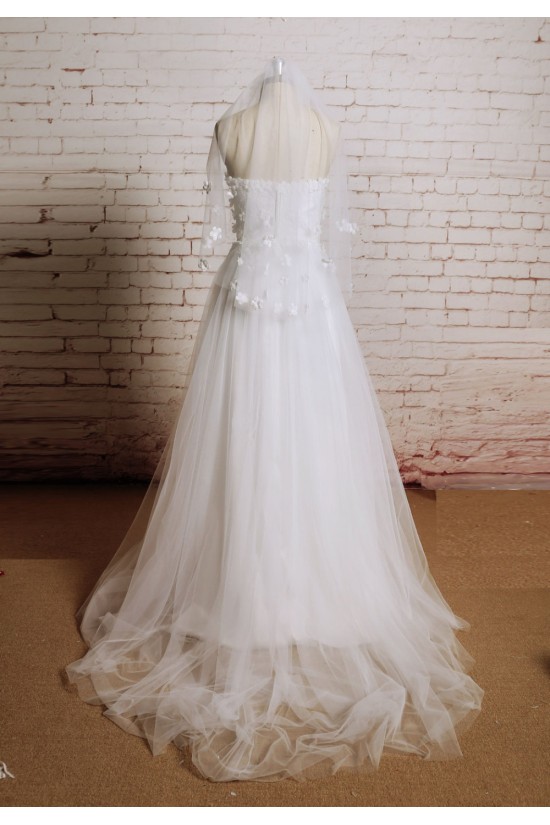 A-line Sweetheart Lace and Tulle Bridal Wedding Dresses WD010666