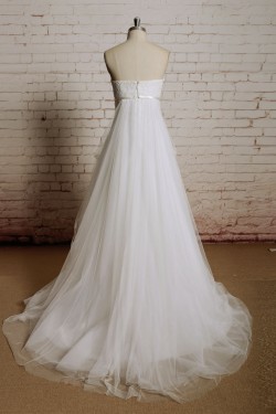 Empire Sweetheart Lace and Tulle Maternity Bridal Wedding Dresses WD010667