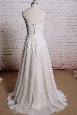 A-line Sweetheart Lace Bridal Wedding Dresses WD010675