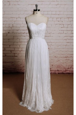 Sheath/Column Lace Bridal Wedding Dresses WD010676