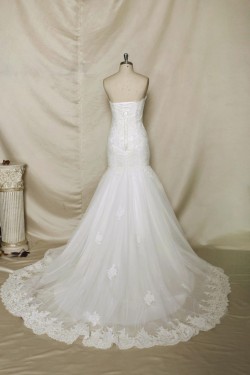 Trumpet/Mermaid Sweetheart Lace Bridal Wedding Dresses WD010679