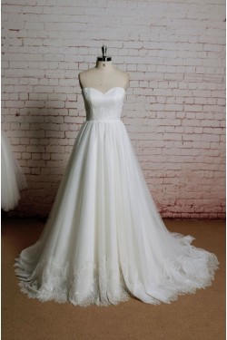 A-line Sweetheart Lace Bridal Wedding Dresses WD010680