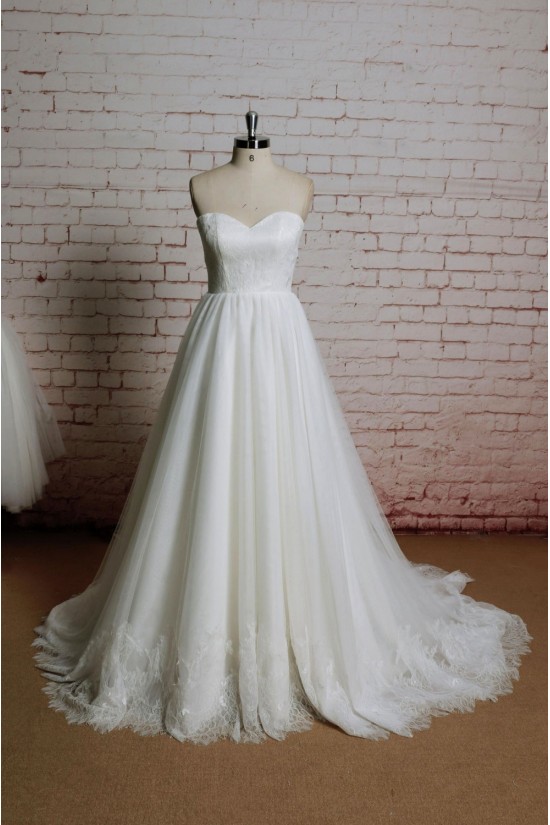 A-line Sweetheart Lace Bridal Wedding Dresses WD010680